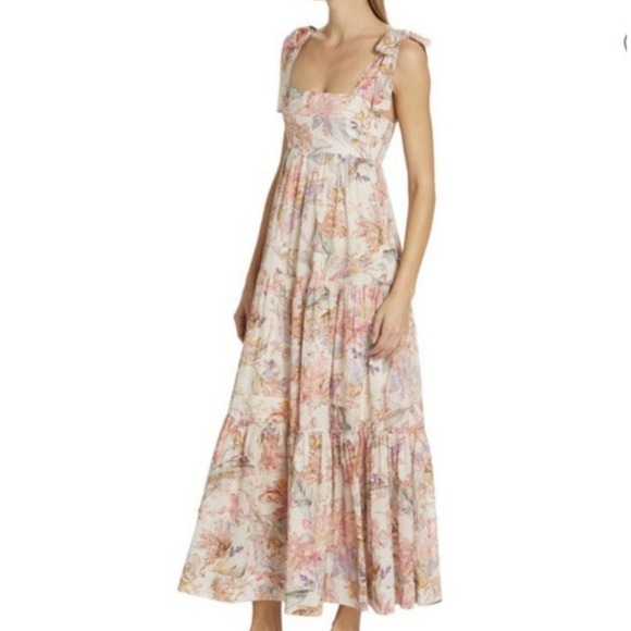 Zimmermann Dresses & Skirts - Zimmermann‎ Cira Floral Tiered Midi Dress Size 1/ US 6